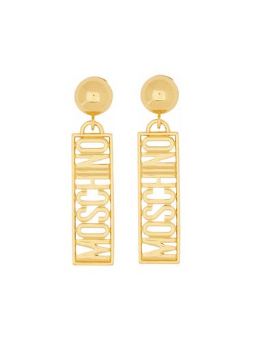 Moschino Logo Earrings - Moschino - Modalova