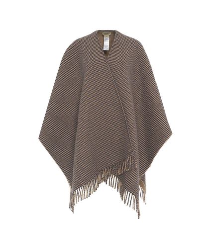 Check-patterned Fringed Cape - Woolrich - Modalova