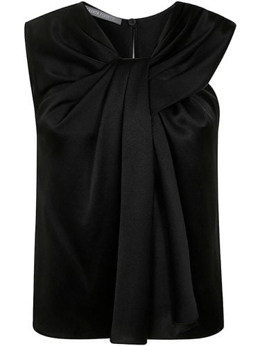 Sleeveless Gathered Satin Blouse - Alberta Ferretti - Modalova