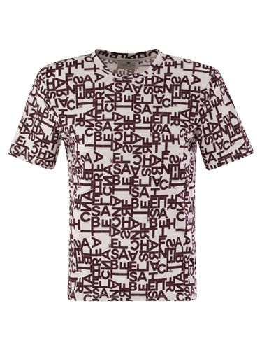 Lettering Jersey T-shirt Small - Elisabetta Franchi - Modalova