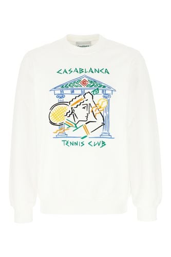 Casablanca White Cotton Sweatshirt - Casablanca - Modalova