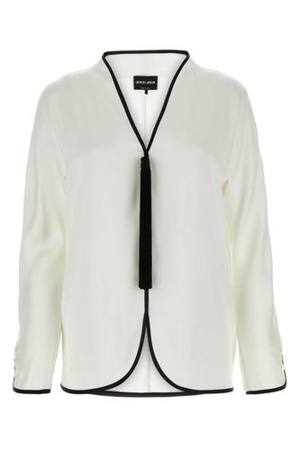 Giorgio Armani White Satin Blouse - Giorgio Armani - Modalova