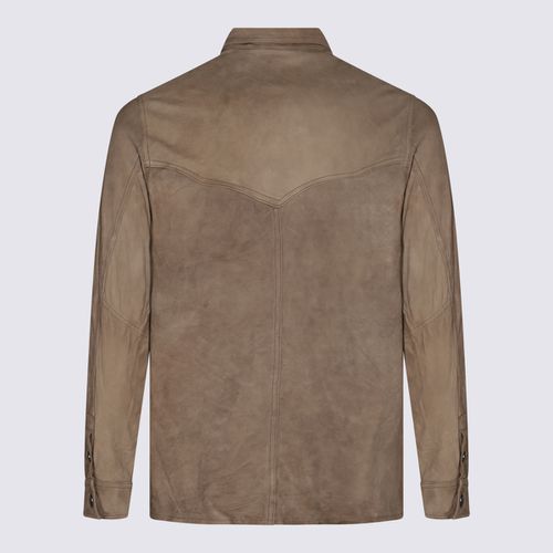 Brown Leather Western Jacket - Giorgio Brato - Modalova