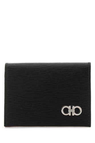 Ferragamo Black Leather Card Holder - Ferragamo - Modalova