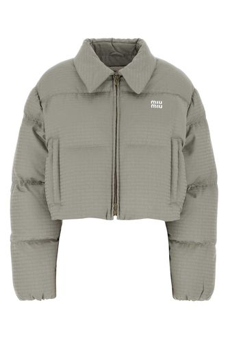 Miu Miu Grey Polyester Down Jacket - Miu Miu - Modalova