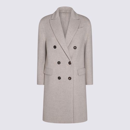 Brunello Cucinelli Beige Wool Coat - Brunello Cucinelli - Modalova