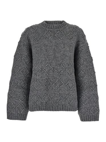 Bubble Crewneck Sweater In Wool Blend Woman - Ganni - Modalova