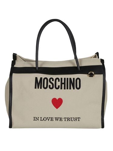 Moschino Logo Top Zip Tote - Moschino - Modalova