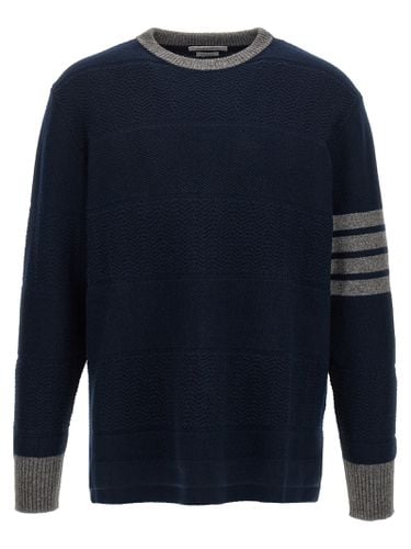 Textured Rugby Stripe Sweater - Thom Browne - Modalova