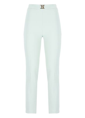 Logo-plaque Straigh-leg Trousers - Elisabetta Franchi - Modalova