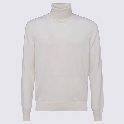 Malo White Wool Knitwear - Malo - Modalova