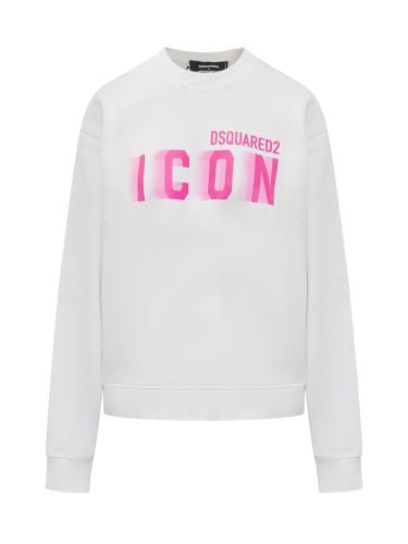 Icon Blur Fit Crew Sweatshirt - Dsquared2 - Modalova