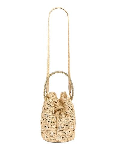 Paco Bucket Bag In Natural Raffia With 1969 Discs - Paco Rabanne - Modalova