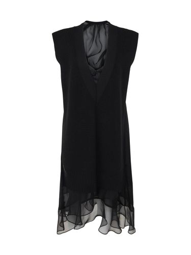 Sacai V-neck Sheer Detailed Dress - Sacai - Modalova