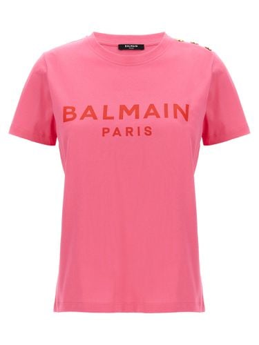 Balmain Logo Print T-shirt - Balmain - Modalova