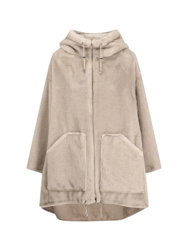 Dove Grey Eco Fur Pixel Parka - Parosh - Modalova