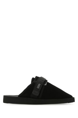 SUICOKE Black Suede Zavo Slippers - SUICOKE - Modalova