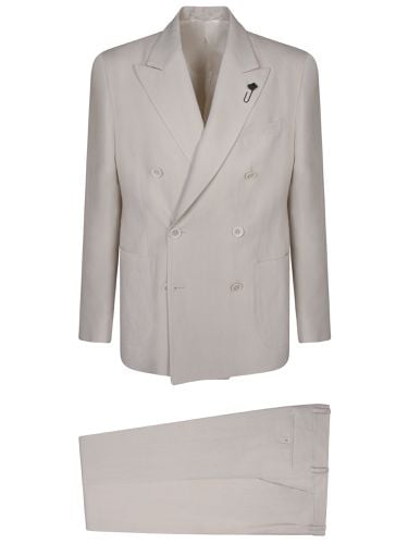 Lardini Double-breasted Beige Suit - Lardini - Modalova