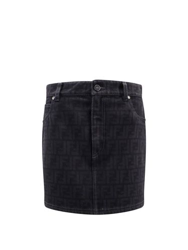 Fendi Ff Denim Miniskirt - Fendi - Modalova