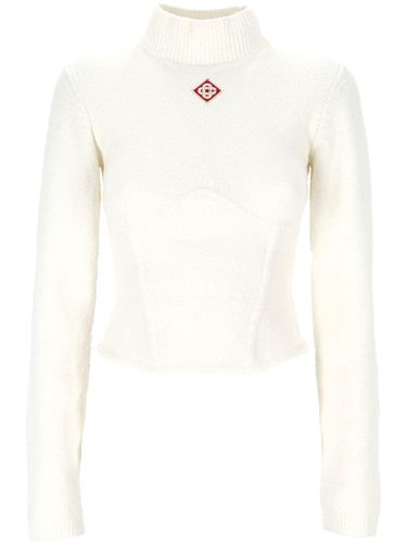 Logo Embroidered Terry-cloth Effect Top - Casablanca - Modalova