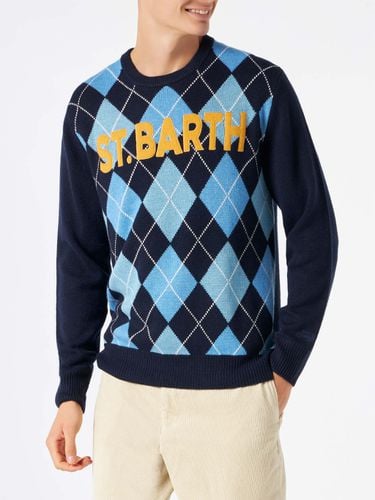 Man Sweater With Argyle Print - MC2 Saint Barth - Modalova