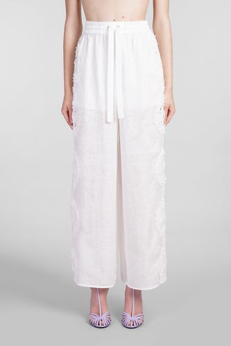 Zimmermann Pants In White Linen - Zimmermann - Modalova