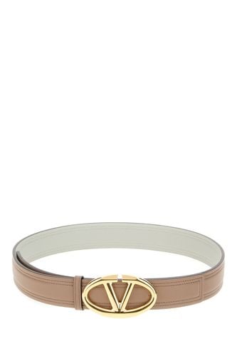 Antiqued Pink Leather Reversible Belt - Valentino Garavani - Modalova