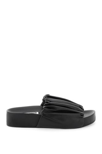 Slipper-mule In Black Leather - Jil Sander - Modalova