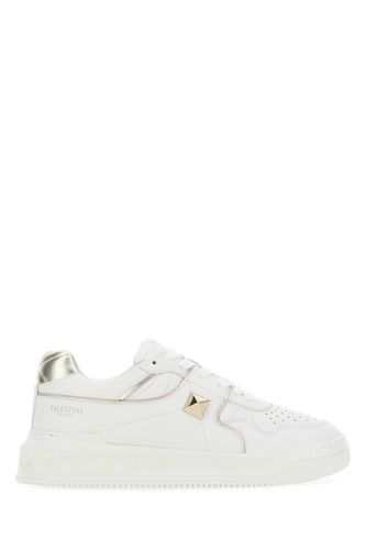 White Nappa Leather One Stud Sneakers - Valentino Garavani - Modalova