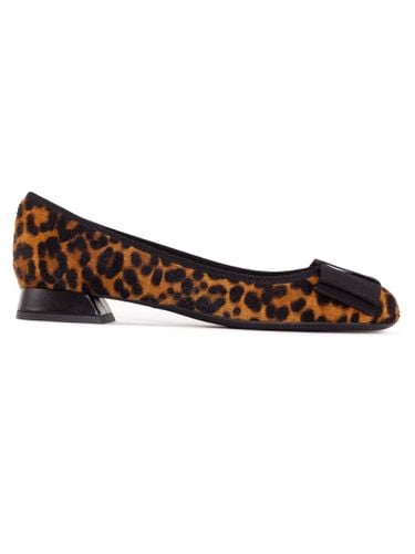 Sisko Ponyhair Leopard Print Ballerina Shoes - Roberto Festa - Modalova