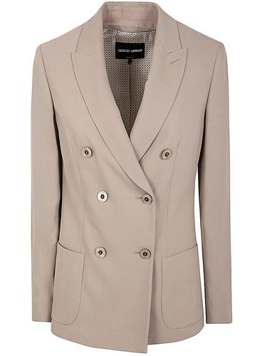 Double Breasted Jacket - Giorgio Armani - Modalova