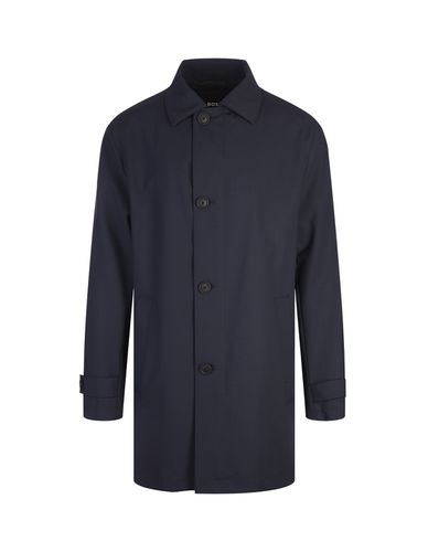 Dark Wool Blend Waterproof Coat - Hugo Boss - Modalova