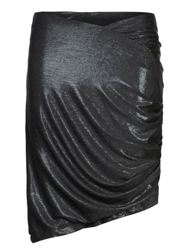 IRO Black Lurex Draped Mini Skirt - IRO - Modalova