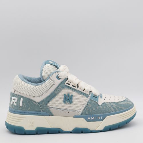 White And Light Blue Leather Sneakers - AMIRI - Modalova