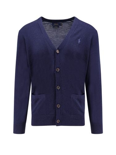 Logo Embroidered V-neck Jumper - Polo Ralph Lauren - Modalova