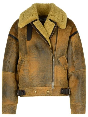 Leather Sheepskin Jacket - Acne Studios - Modalova