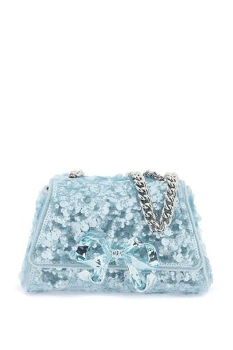 Sequined Bow Mini Shoulder Bag - self-portrait - Modalova