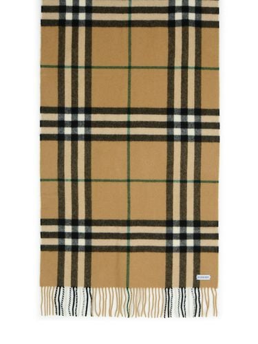 Mu Giant Beige Cashmere Scarf - Burberry - Modalova