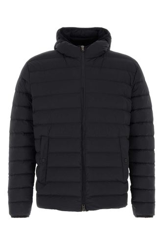 Midnight Blue Stretch Nylon Down Jacket - Herno - Modalova