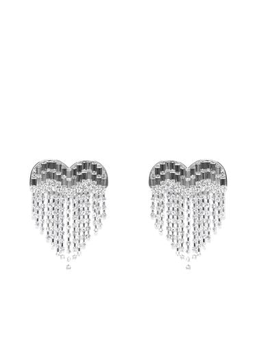 Self-portrait Crystal Heart Earring - self-portrait - Modalova