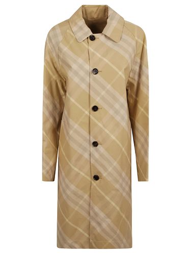 Burberry Check Print Long Coat - Burberry - Modalova