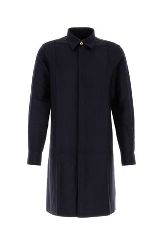 Midnight Blue Wool Shirt - Ami Alexandre Mattiussi - Modalova