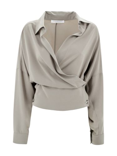 Wrap-around Shirt - Philosophy di Lorenzo Serafini - Modalova