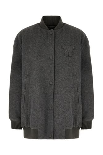 Dark Grey Wool Blend Padded Bomber Jacket - Weekend Max Mara - Modalova