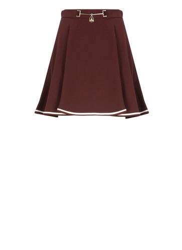 Horsebit Detailed Mini Skirt - Elisabetta Franchi - Modalova