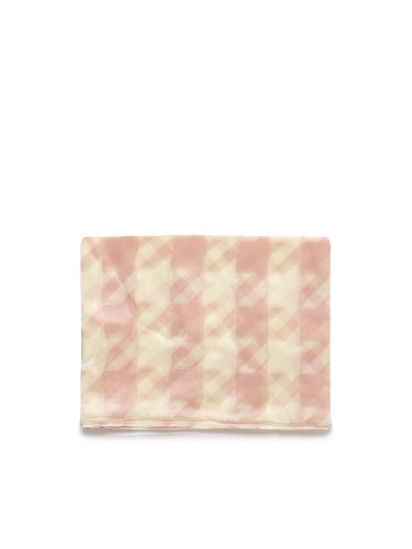 Silk Scarf With Houndstooth Pattern - Burberry - Modalova