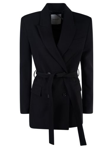 Double-breasted Belt-tied Waist Blazer - Ermanno Firenze - Modalova