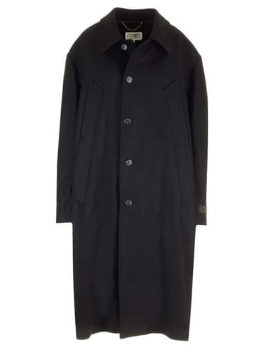 MM6 Maison Margiela Long Wool Coat - MM6 Maison Margiela - Modalova