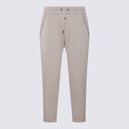 Beige Cotton Pants - Brunello Cucinelli - Modalova