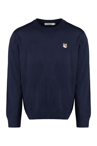 Crew-neck Wool Sweater - Maison Kitsuné - Modalova